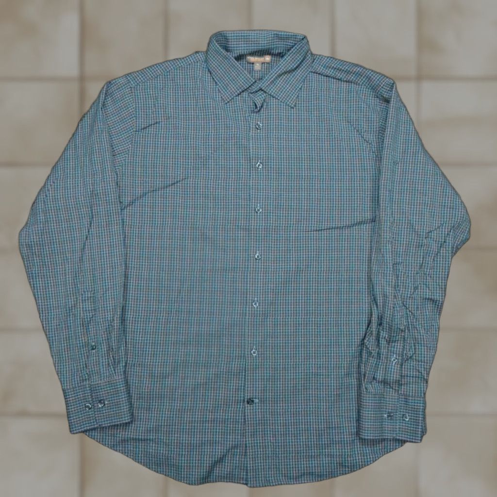 Peter Millar Peter Millar Shirt Men XL Extra Large Blue Check Long Sleeve Button Up Size US XL / EU 56 / 4 - 1 Thumbnail