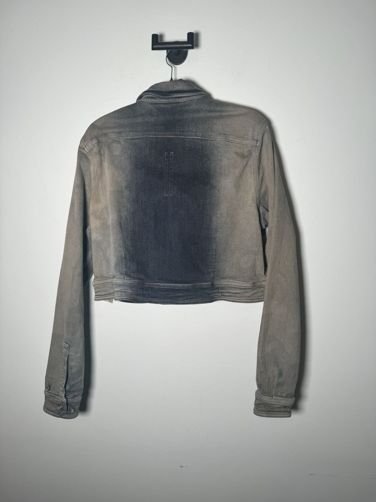 Rick Owens DRKSHDW Blue Brown Cropped Denim Jacket