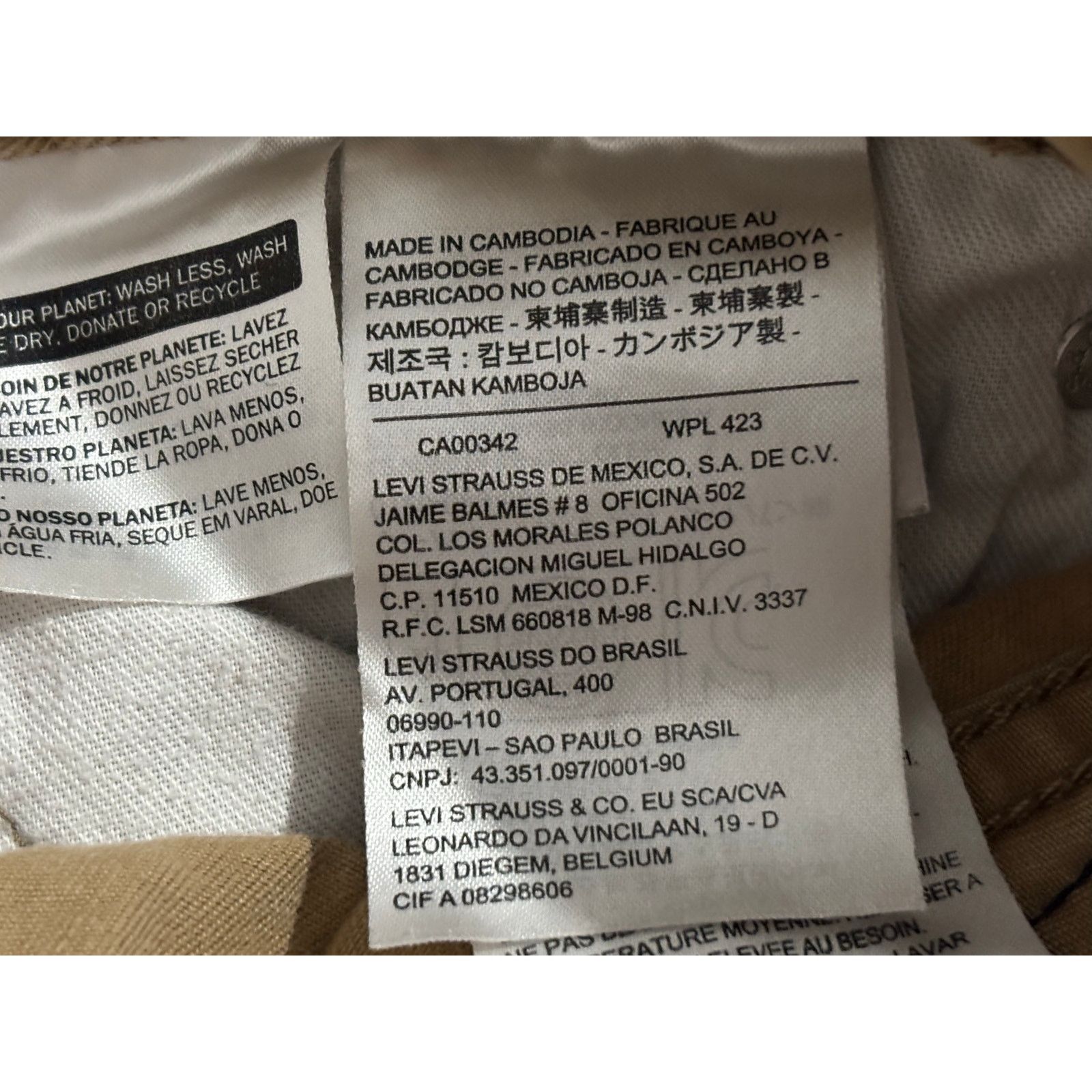 Levi's Levi’s 514 Straight Fit Khaki Jeans Men’s 32x34 Tan Casual Size US 32 / EU 48 - 7 Thumbnail
