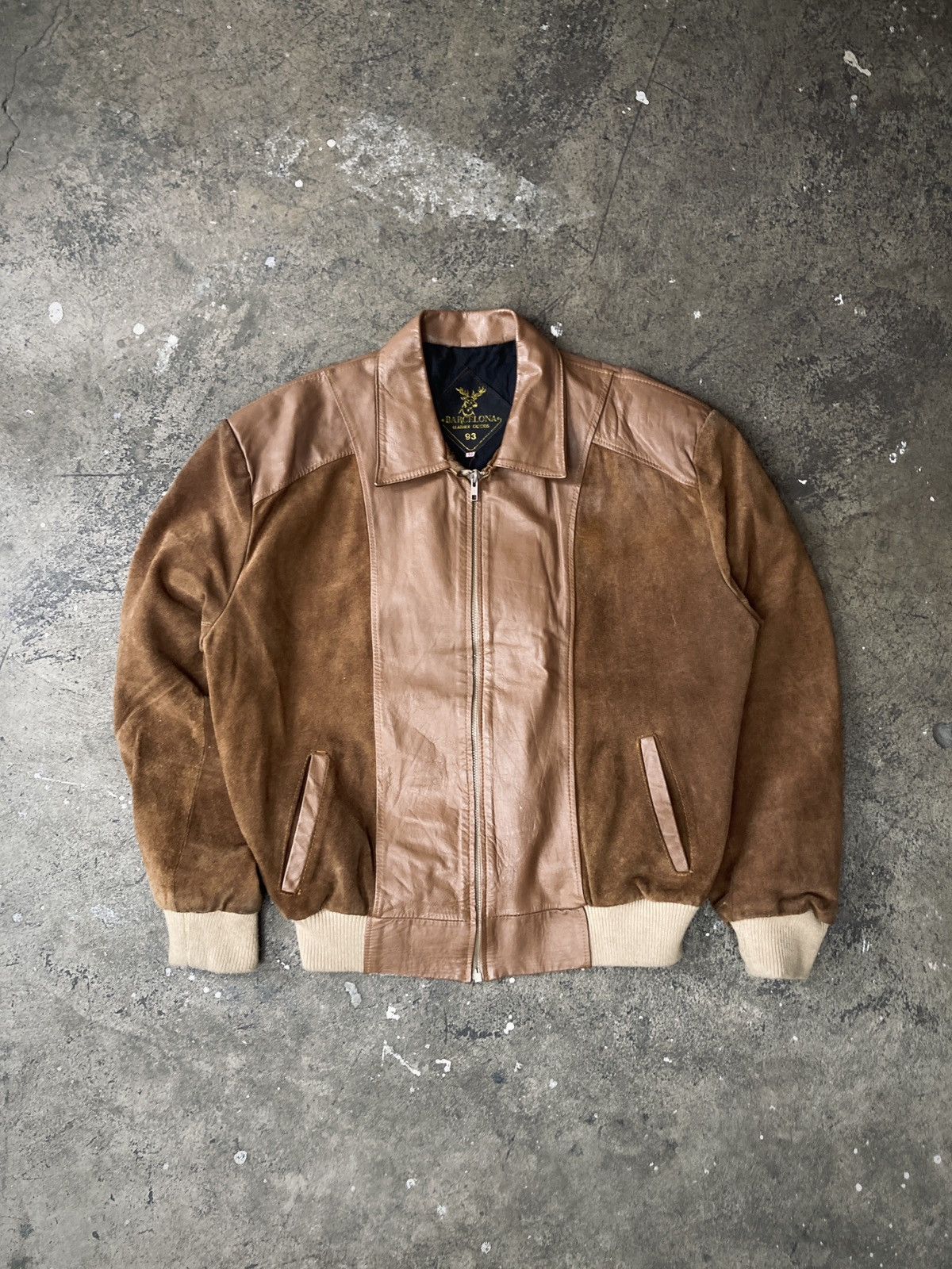 Cowboy Equipment × Vintage Vintage 90s Western 2-Tone Leather Jacket Size US L / EU 52-54 / 3 - 1 Thumbnail