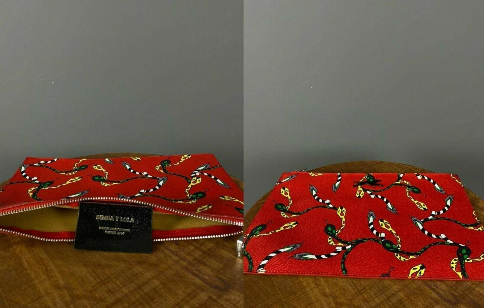 Designer Ladies Bimba Y Lola Red Snakes Print Clutch Bag Size ONE SIZE - 1 Thumbnail