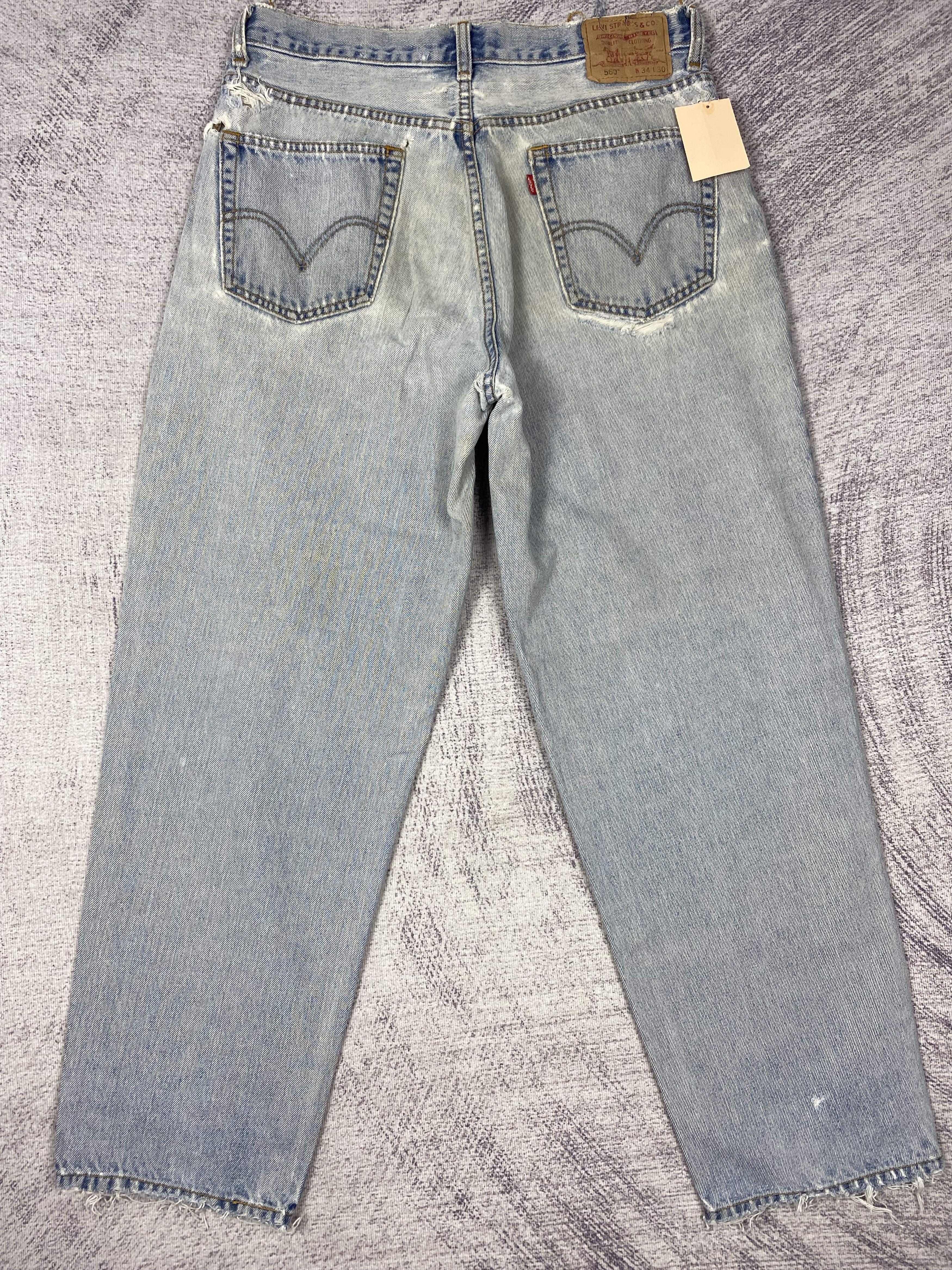 Levi's Vintage Levi's 560 Faded Blue Distressed Denim Jeans P0475 Size US 32 / EU 48 - 8 Thumbnail