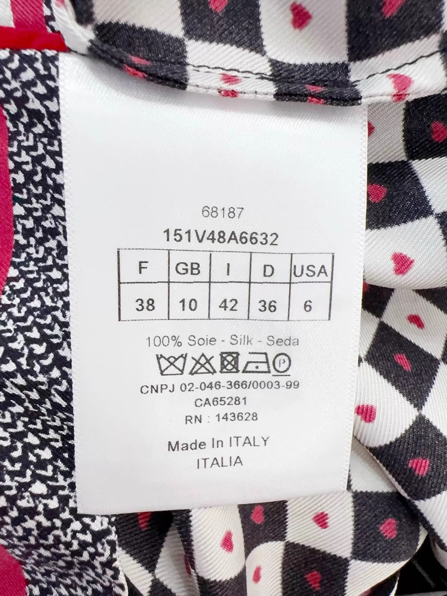 Dior Dior Checkerboard Heart Silk Shirt F38 Size S / US 4 / IT 40 - 4 Thumbnail