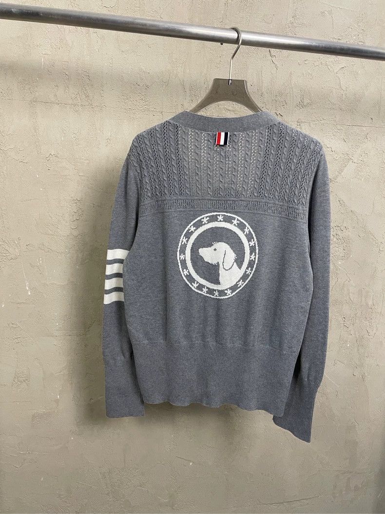 Thom Browne Thom Browne Grey puppy knit sweater Size M / US 6-8 / IT 42-44 - 3 Thumbnail