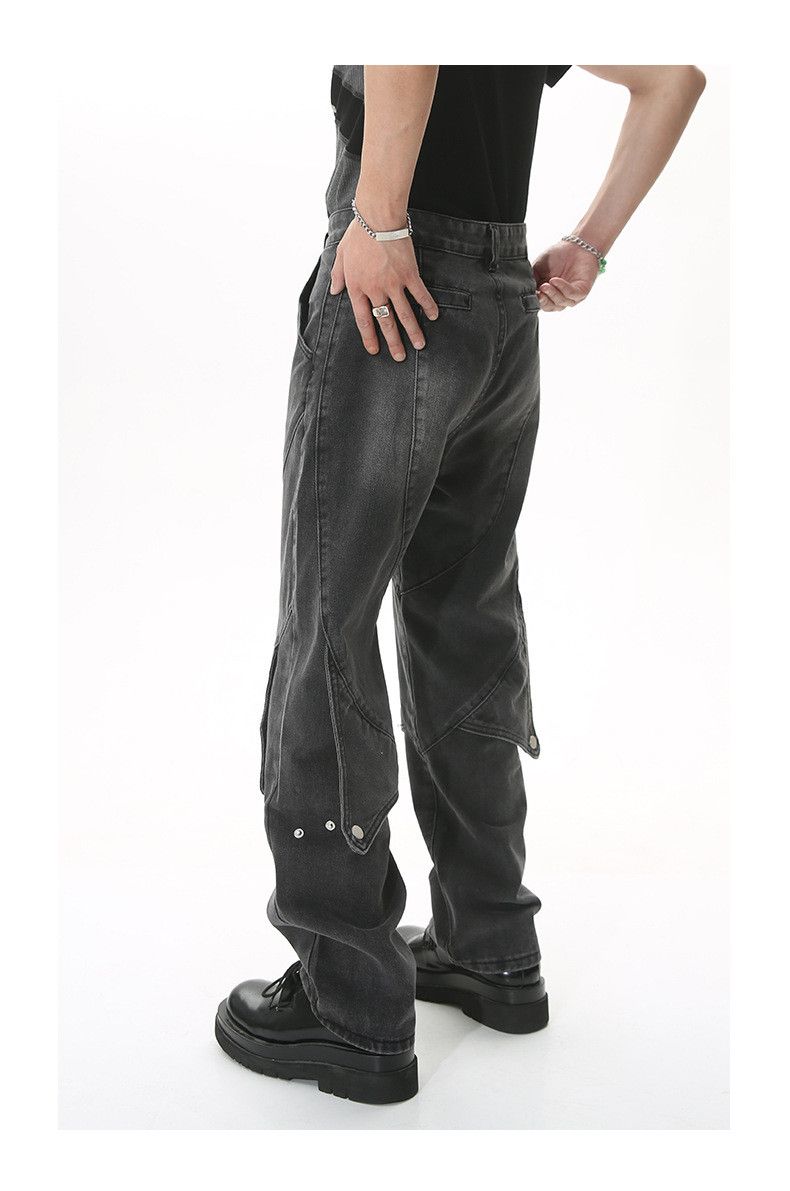 Japanese Brand × Jean Vintage motorcycle heavy-duty patchwork cargo jeans Size US 32 / EU 48 - 4 Thumbnail
