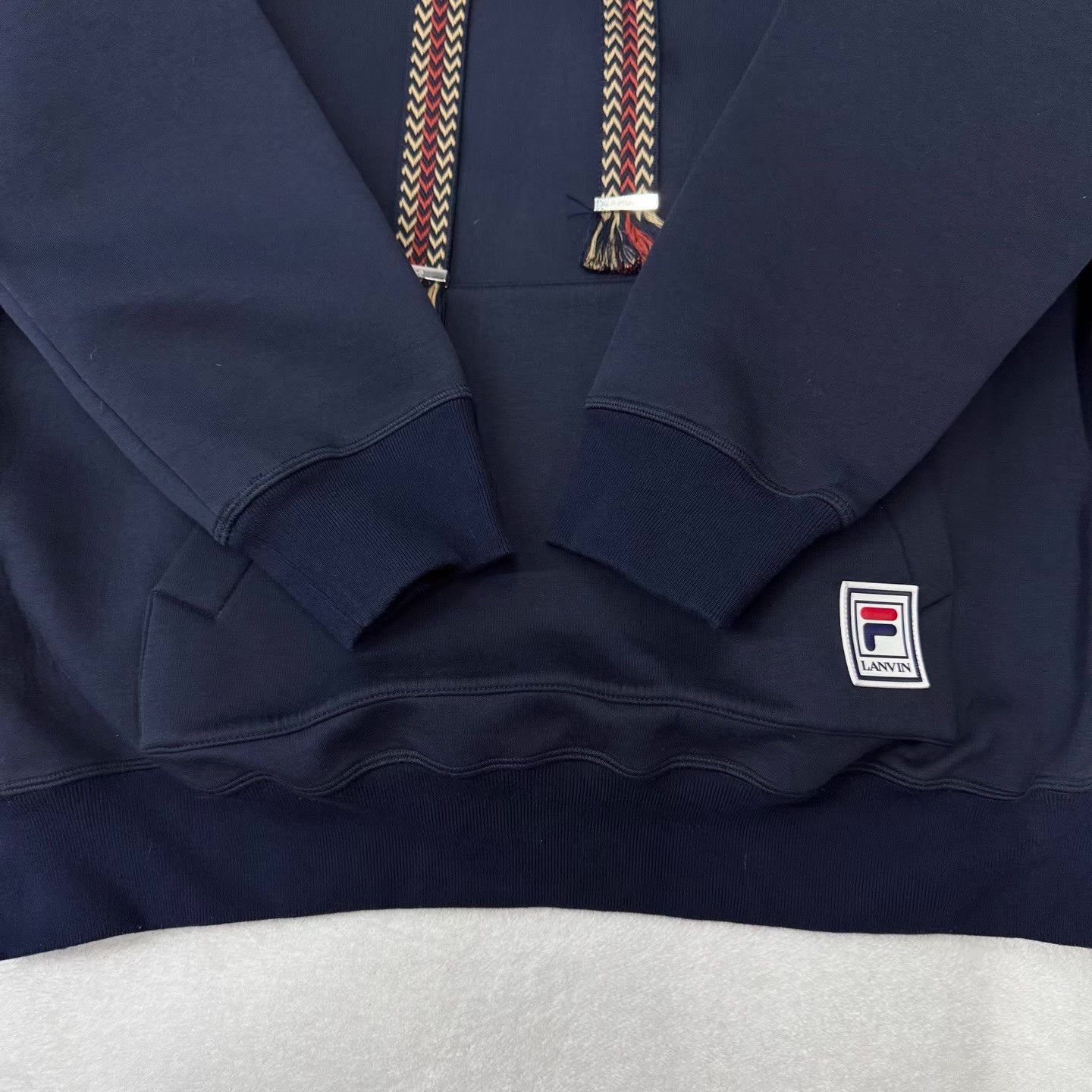 Lanvin LANVIN x FILA Red & Blue Color Block Hoodie Q10 Size US L / EU 52-54 / 3 - 2 Thumbnail