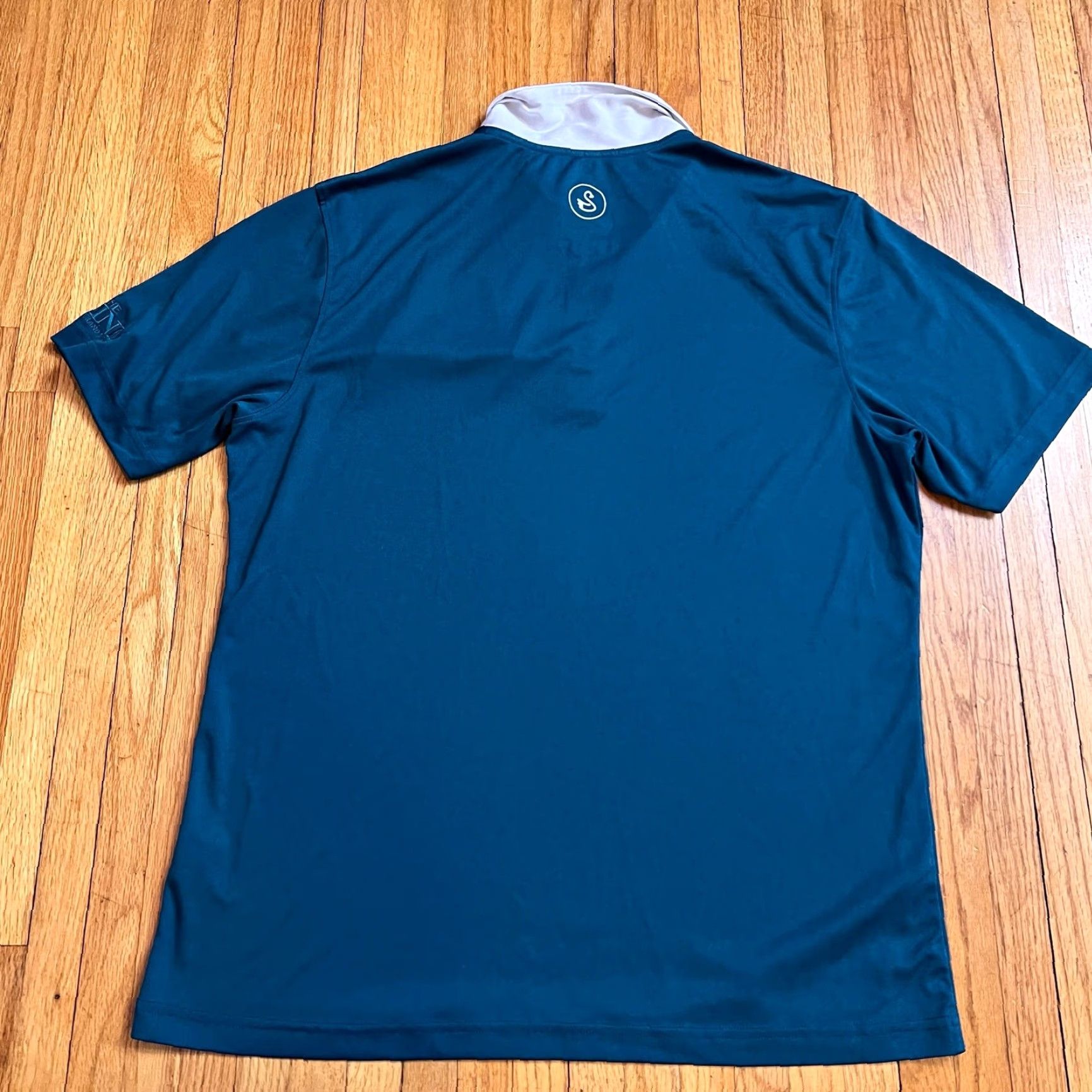 Vintage Swannies Polo Shirt Mens XL Performance Golf Teal Green Mens XL Polo Green Swannies Polo Shirt Size US XL / EU 56 / 4 - 4 Thumbnail