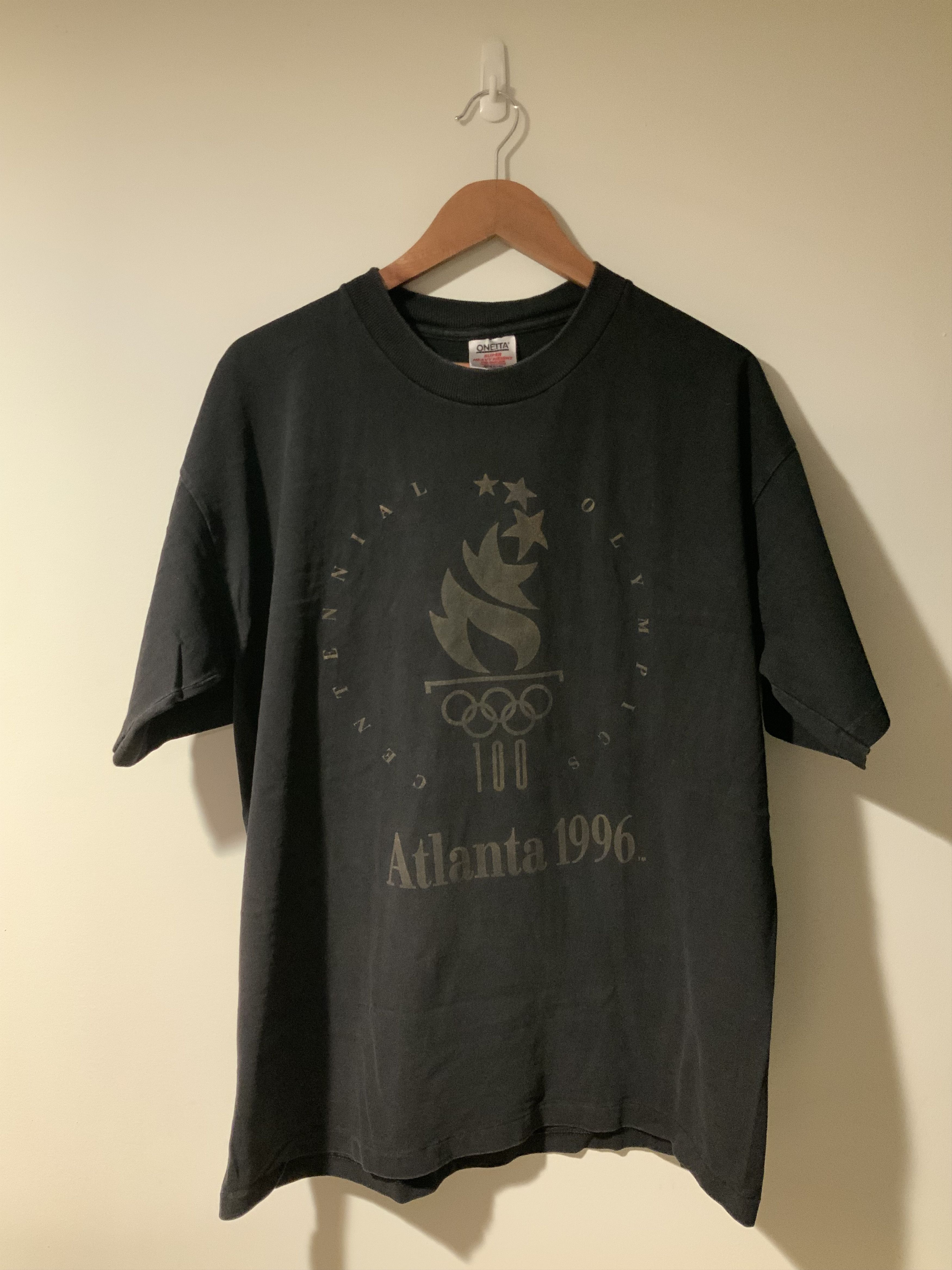 Vintage Vintage 1996 Atlanta Olympic Games Black X-Large T-shirt Size US XL / EU 56 / 4 - 1 Thumbnail