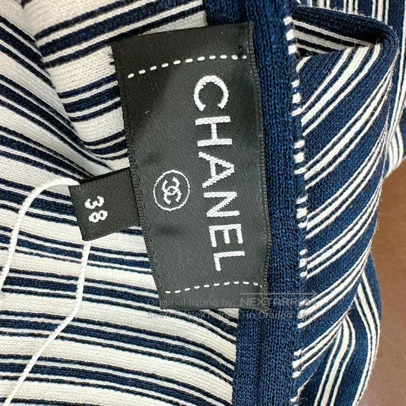 Chanel Chanel Metal micro-label striped suspender skirt Size XS / US 0-2 / IT 36-38 - 6 Thumbnail