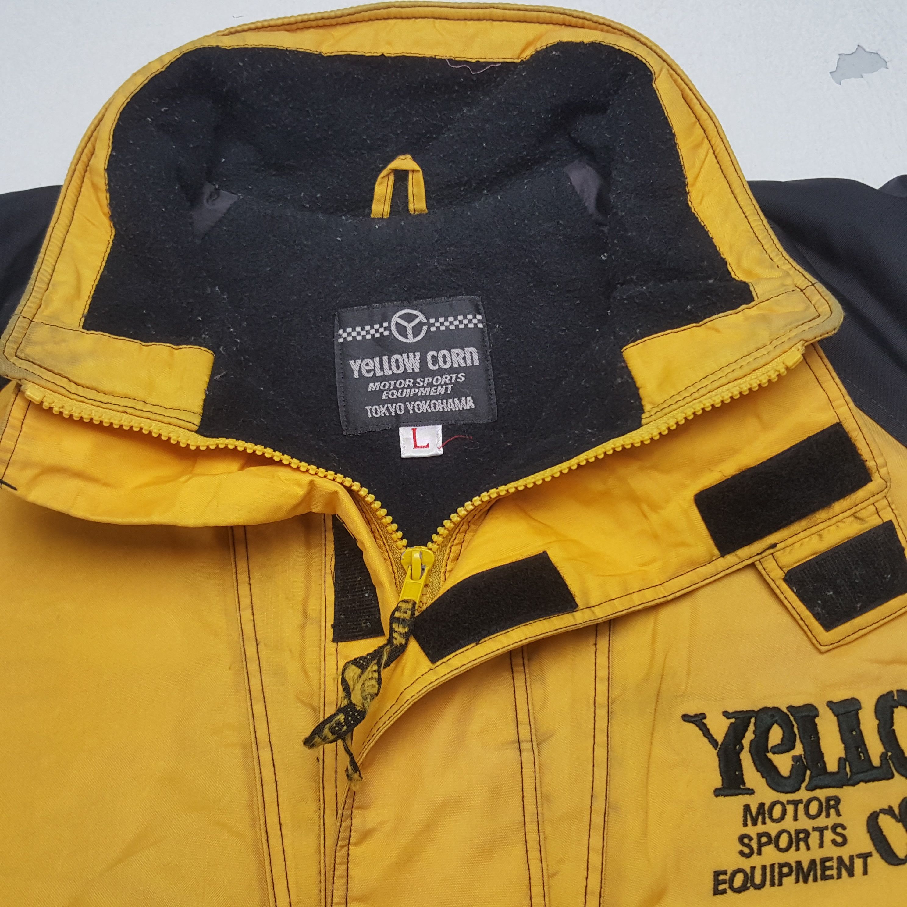 Vintage × YELLOW CORN Vintage Yellow Corn Bikers Racing Jacket Size US L / EU 52-54 / 3 - 5 Thumbnail