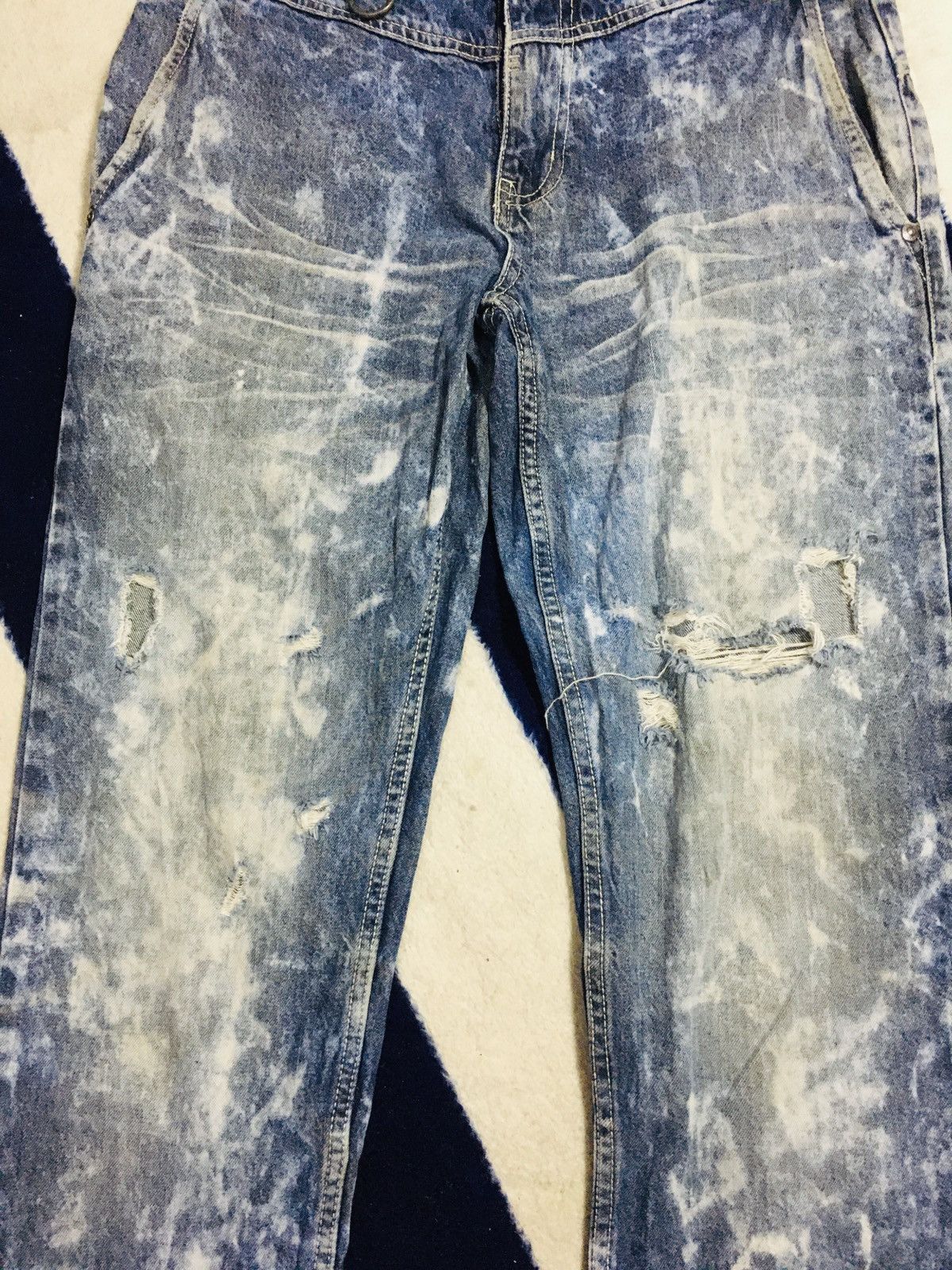 Japanese Brand Anti Label Acid Wash Jeans (16) Size US 30 / EU 46 - 17 Thumbnail