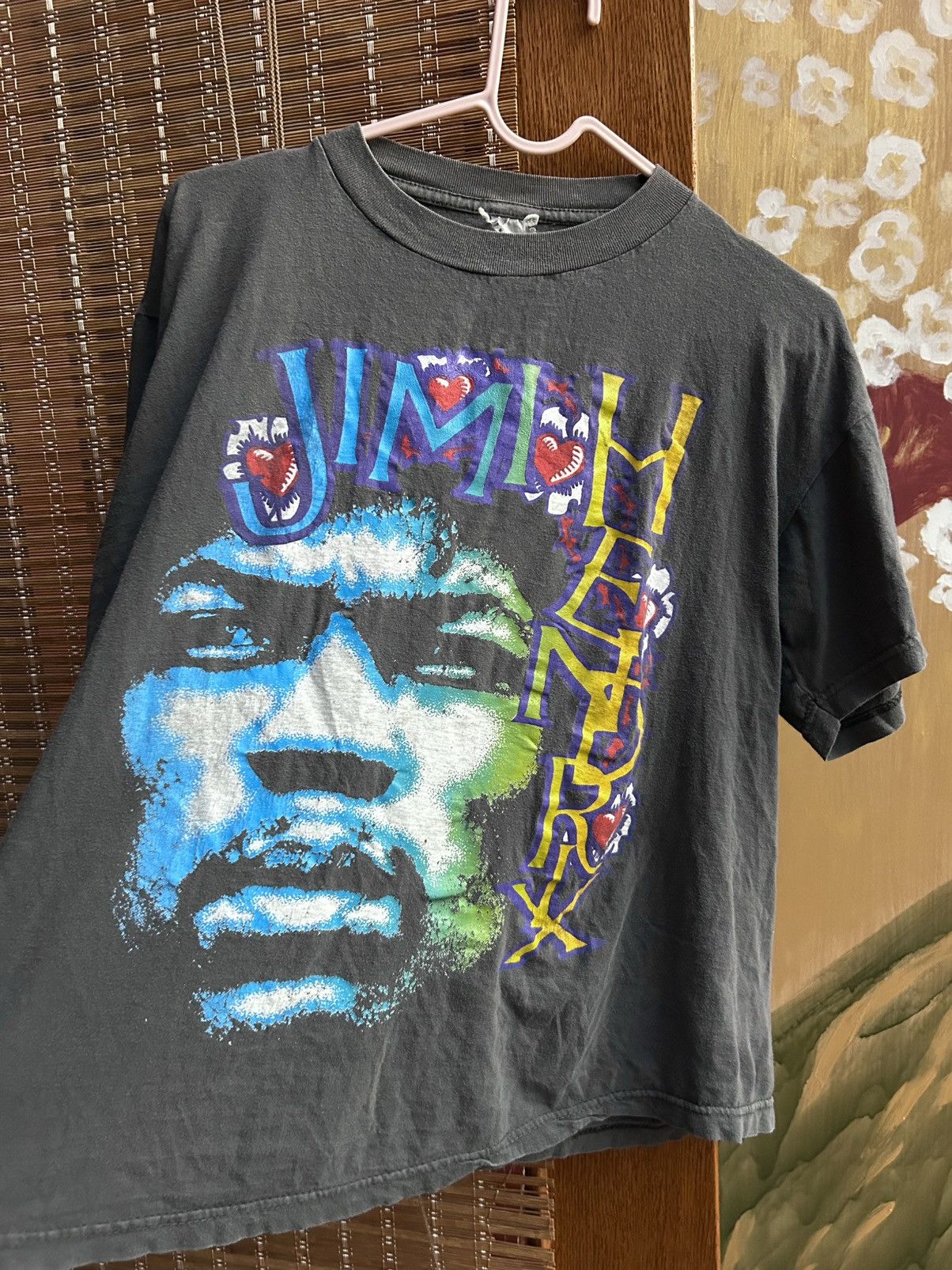 Jimi Hendrix × Vintage Vintage 80’s-90’s Jimi Hendrix All Over Print T-Shirt Size US S / EU 44-46 / 1 - 3 Thumbnail