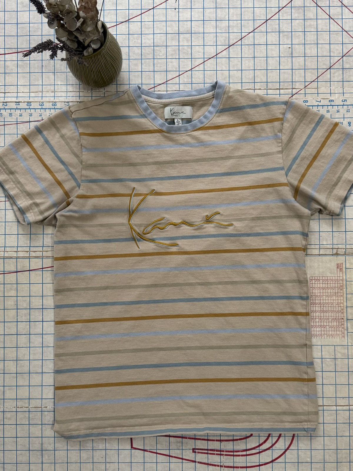 Karl Kani Karl Kani Spell Out Striped T-Shirt Mens Size Large Size US L / EU 52-54 / 3 - 2 Thumbnail