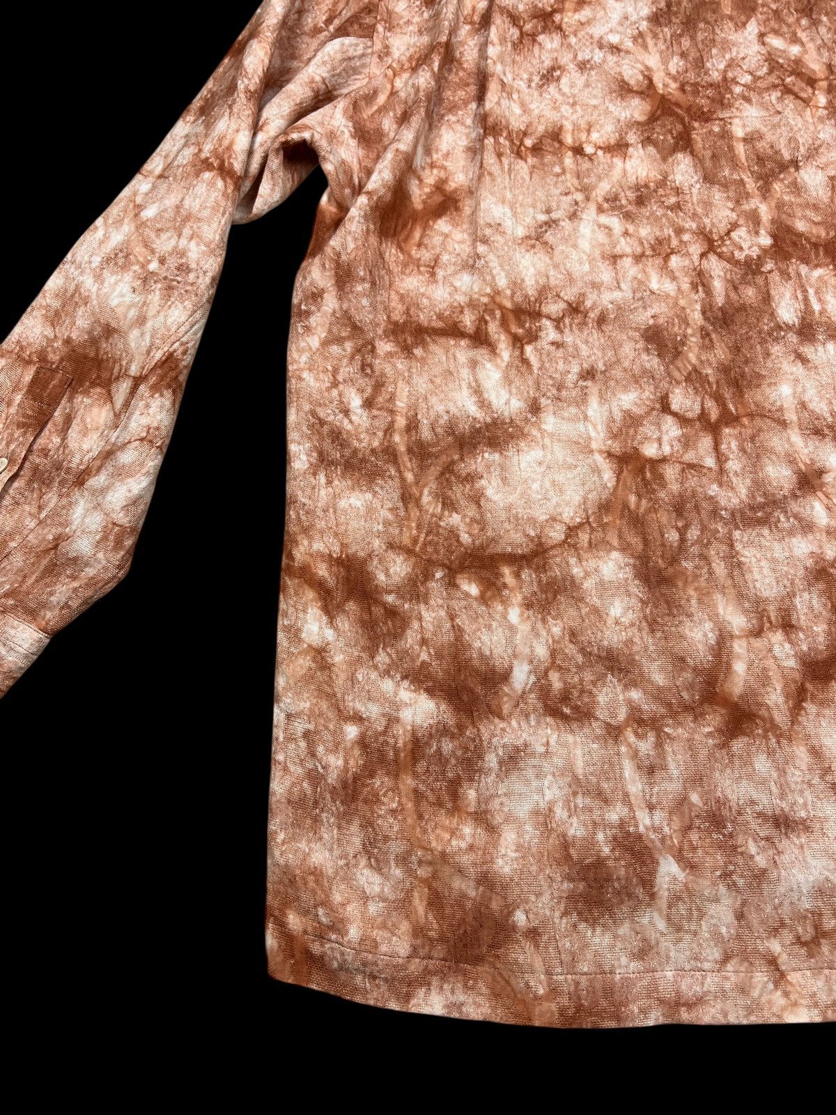 Issey Miyake × Tete Homme Tete Homme Rayon Textured Longsleeve Open Collar Shirt Size US L / EU 52-54 / 3 - 13 Thumbnail