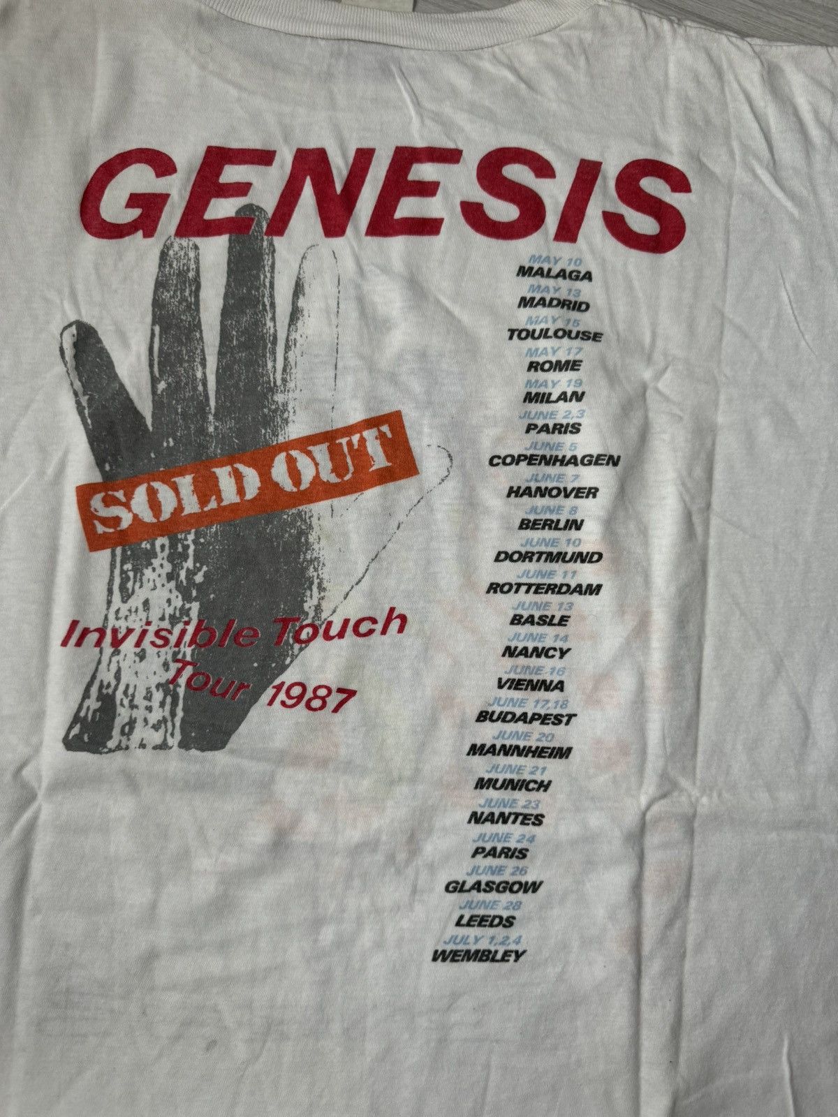 Band Tees × Vintage Vintage Genesis Invisible Touch Tour 1987 Tee Concert Merch Size US L / EU 52-54 / 3 - 8 Thumbnail