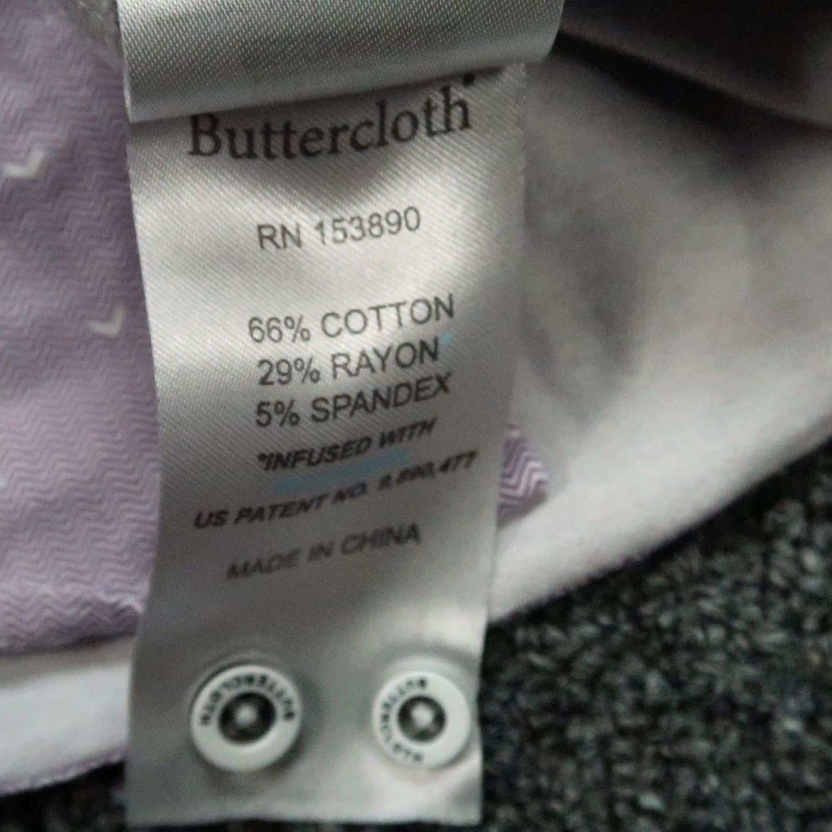 Vintage Buttercloth Shirt Mens Medium Purple Slim Fit Icy Cotton Long Sleeve Chevron Size US M / EU 48-50 / 2 - 4 Thumbnail