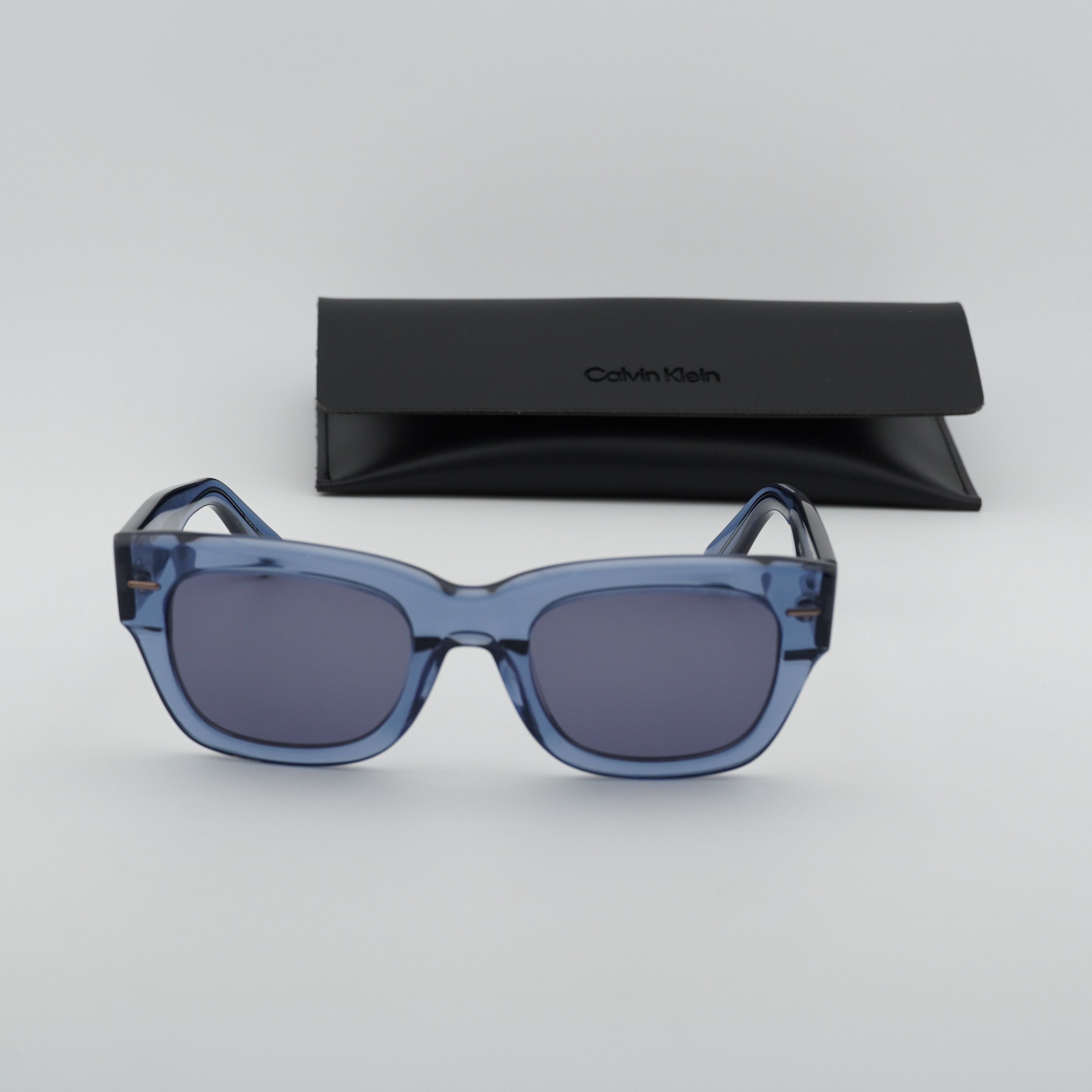 Calvin Klein Calvin Klein CK23509S 438 Men Sunglasses Blue Square Frame Size ONE SIZE - 7 Thumbnail