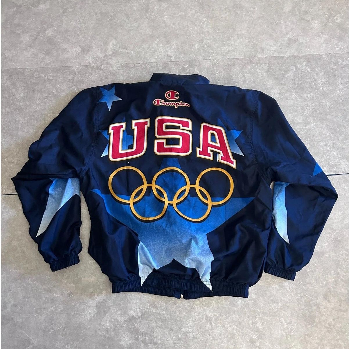 Champion Vintage Olympics USA Zip Up Champion AOP Blue Jacket L/XXL Size US L / EU 52-54 / 3 - 2 Thumbnail