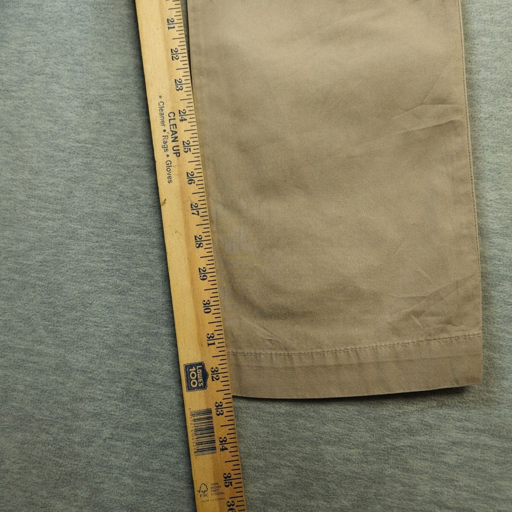 Vintage S.K.U Men’s Khaki Pants Straight Size 34 Cotton Casual Beige Regular Size US 34 / EU 50 - 3 Thumbnail