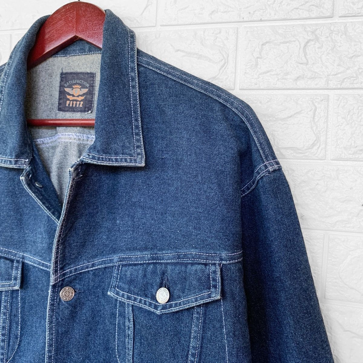 Japanese Brand FITTZ SATISFACTION JAPAN DENIM CHORE JACKET Size US XL / EU 56 / 4 - 8 Thumbnail