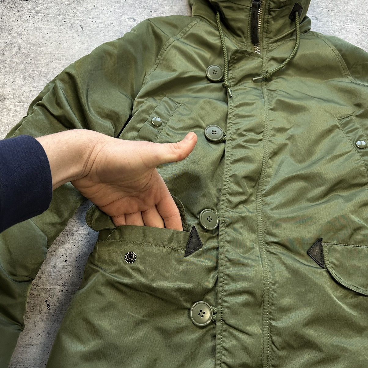 Alpha Industries × Vintage Alpha Industries N3B VF 59 Parka Jacket Sage Green Size XS Size XS / US 0-2 / IT 36-38 - 8 Thumbnail