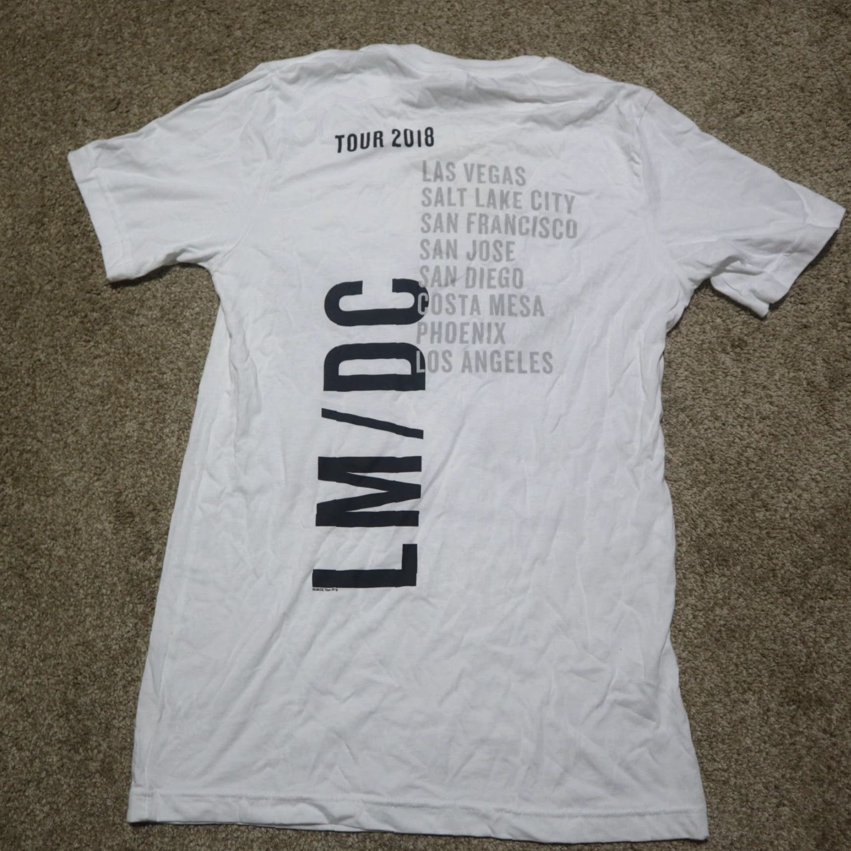 Vintage LM/DC 2018 Tour Tee T-Shirt Double Sided White Adult Size S Small Shirt Unisex Adults Punk 90s Size US S / EU 44-46 / 1 - 7 Thumbnail