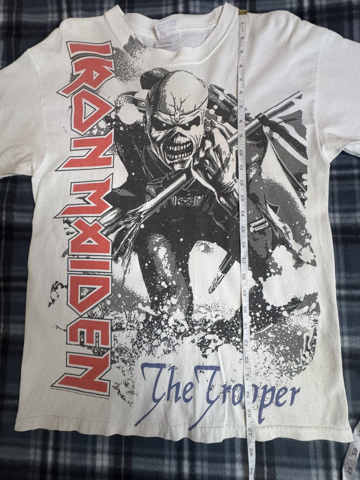 Gildan Iron Maiden The Trooper Big Print white t-shirt Size US M / EU 48-50 / 2 - 5 Thumbnail