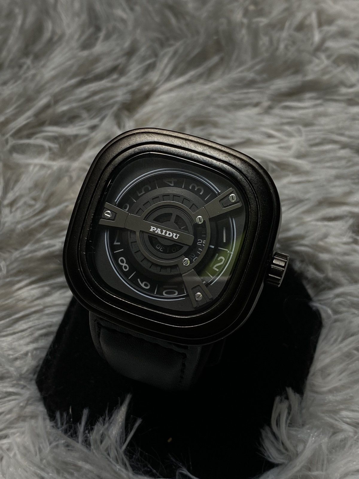 Japanese Brand Paidu Futuristic Black Watch Japanese Brand Size ONE SIZE - 4 Thumbnail
