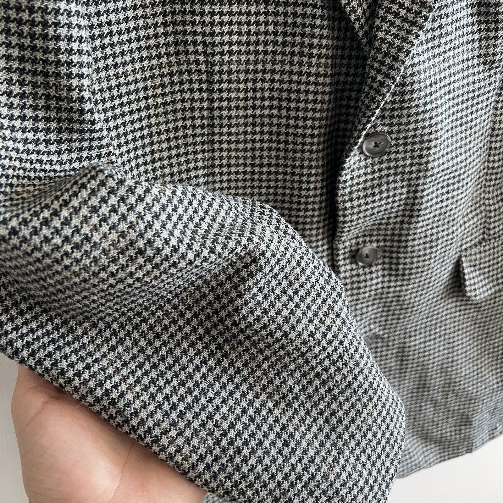Corbin Vintage 1990’s Houndstooth Pattern Corbin Blazer Size 42R - 5 Thumbnail