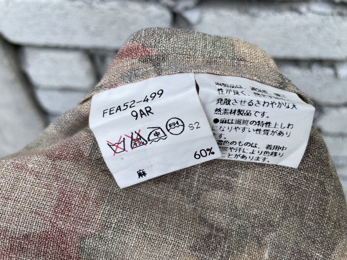 Burberry × Vintage Vintage Burberrys Linen Wool Button Shirt Size M / US 6-8 / IT 42-44 - 9 Thumbnail
