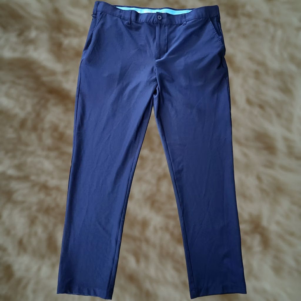 Vintage Birdie Bound Golf Pants Mens 40x32 Blue Flex Waist Straight Fit Performance Size US 40 / EU 56 - 1 Thumbnail