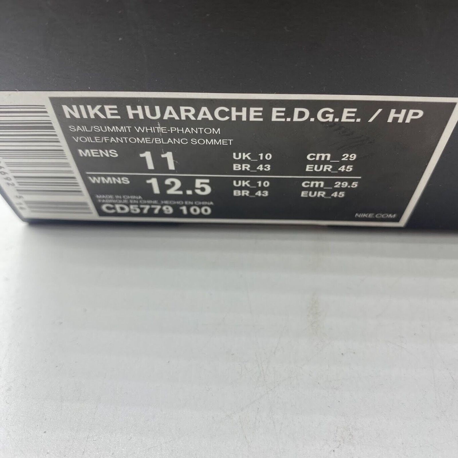 Nike NEW Nike Huarache E.D.G.E./HP White Red Men's CD5779 100 Size US 11 / EU 44 - 9 Thumbnail