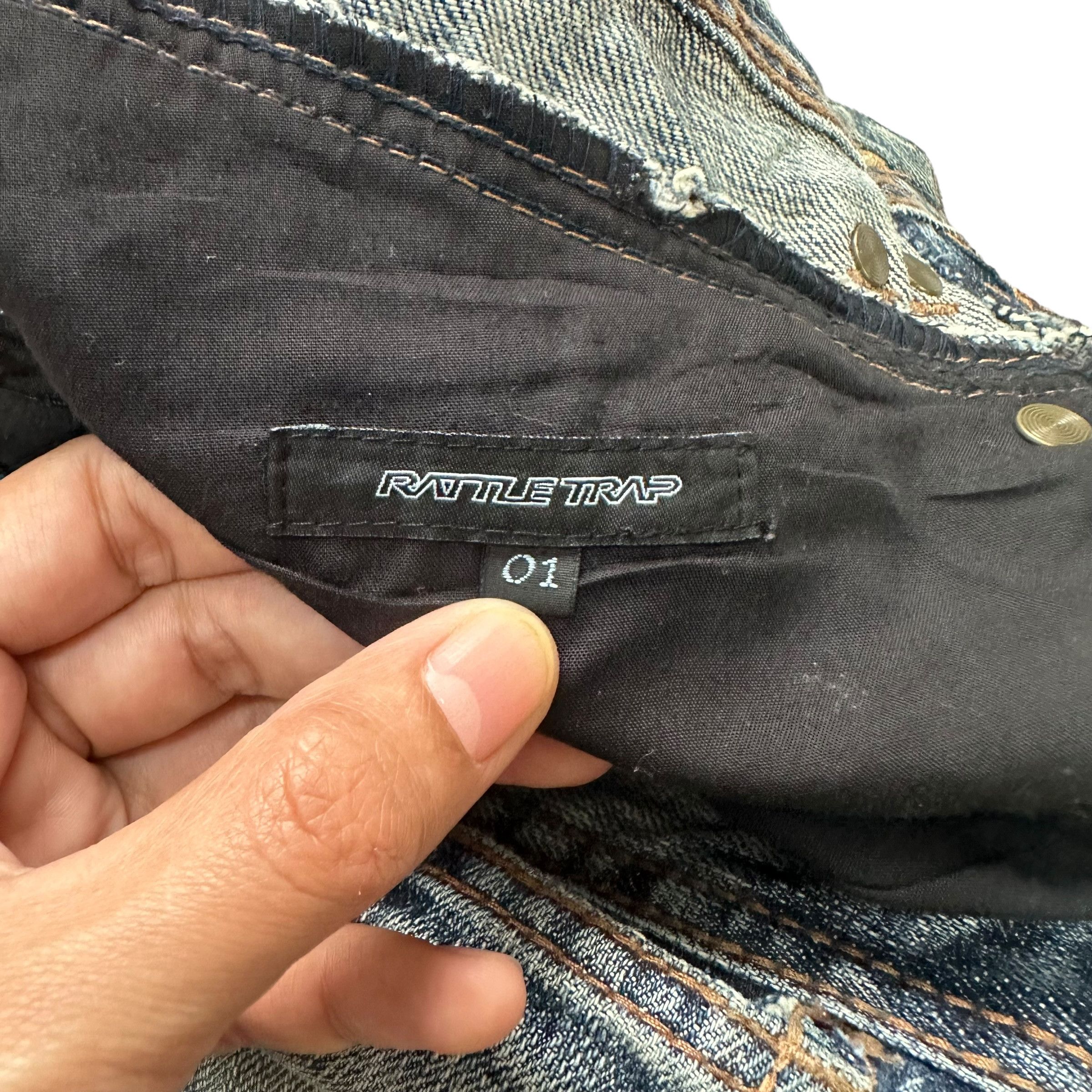 Japanese Brand RATTLE TRAP PAINT SPLATTERS DISTRESS DENIM PANT #8892-035 Size US 31 - 8 Thumbnail
