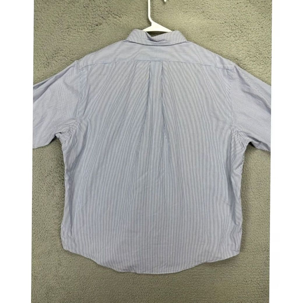 Ralph Lauren Ralph Lauren Shirt Mens 2XL Blue Striped Button Down Pony Custom Fit Dress Shirt Size 48R - 2 Thumbnail