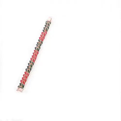 VIBE 8" Steampunk Rhombus Cuban Enamel Chain Bracelet🔥🔥🔥 Size ONE SIZE - 2 Thumbnail