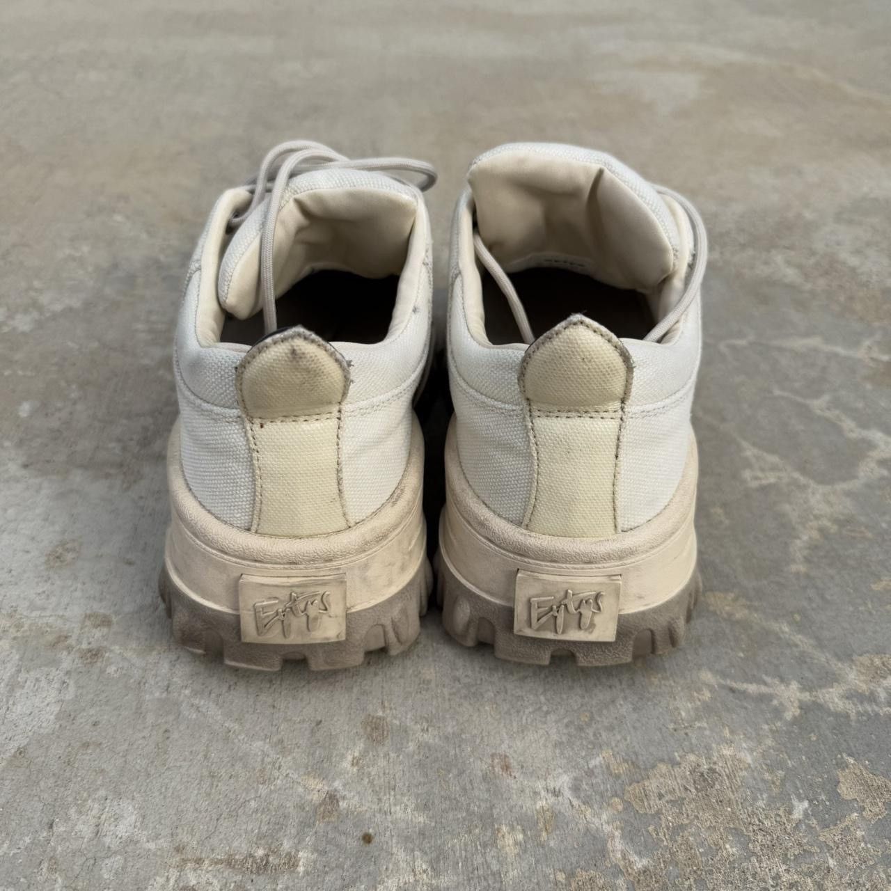 Eytys Eytys Angel Canvas Chunky Platform Sneaker Ecru/White Size US 7.5 / IT 37.5 - 3 Thumbnail