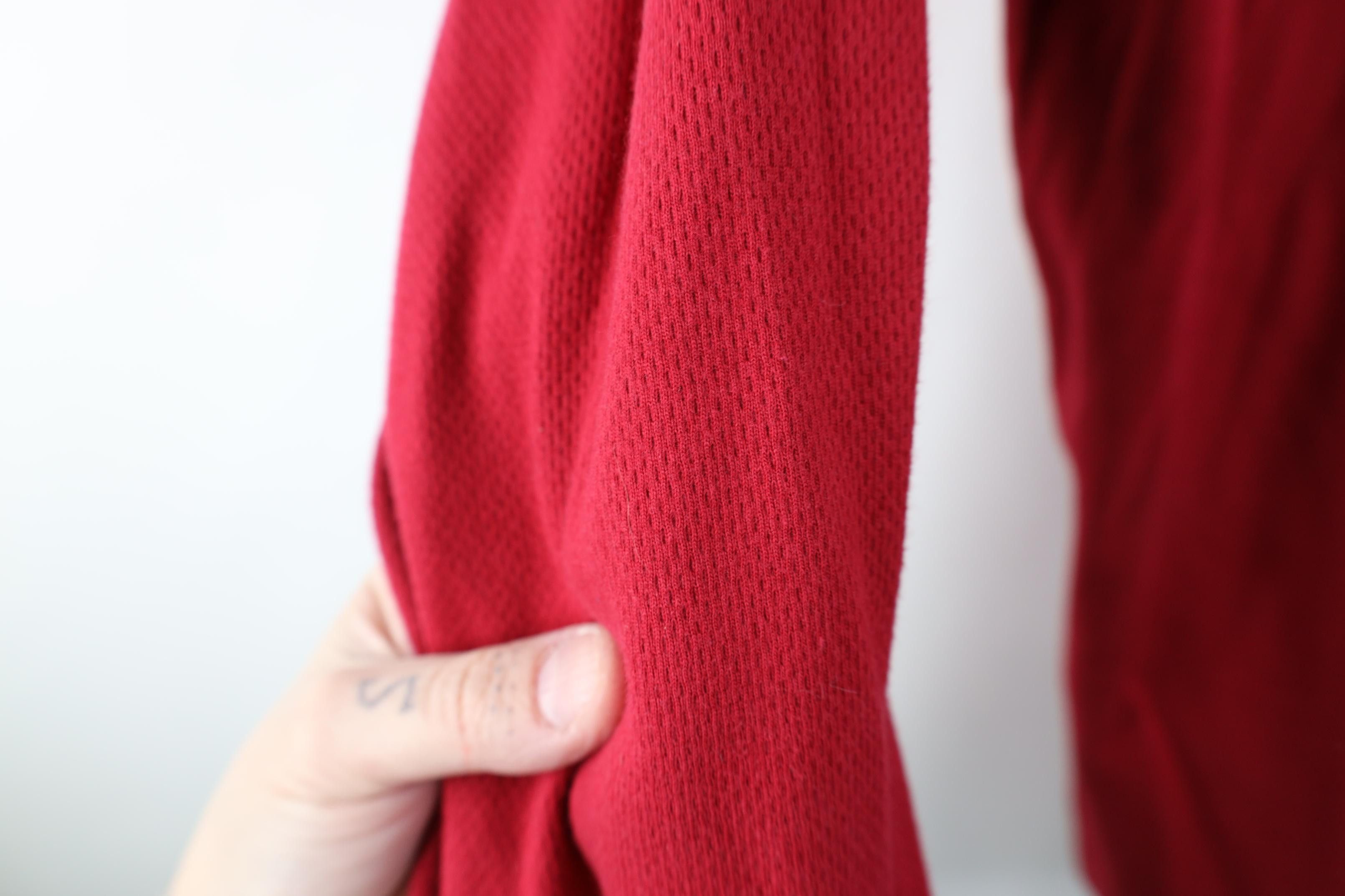 Lands' End Vintage 90s Lands End Thermal Waffle Knit 1/4 Zip Sweater Size US L / EU 52-54 / 3 - 10 Thumbnail