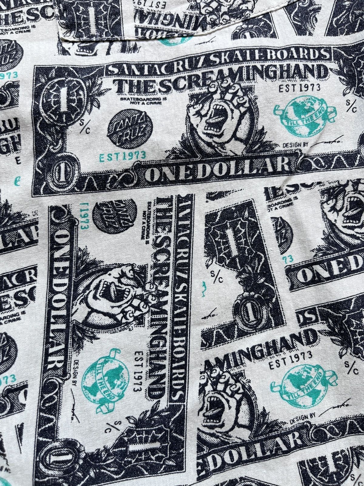 Santa Cruz Skateboards Santa Cruz Mako Dollar Screaming Hand Short Sleeve Shirt Size US L / EU 52-54 / 3 - 10 Thumbnail