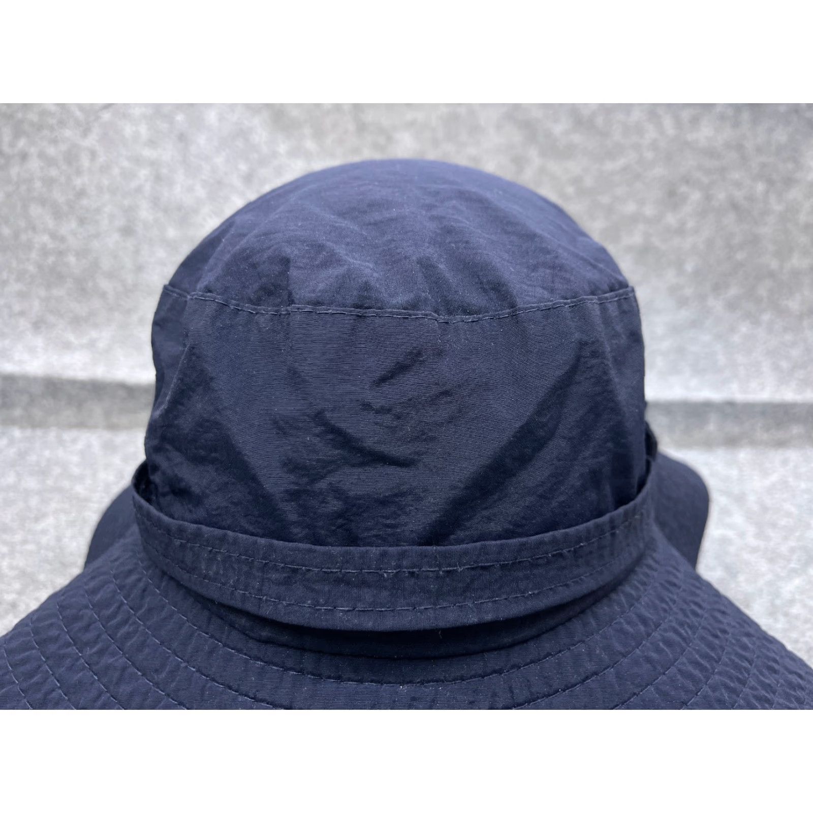 Vintage Blue Nylon Sun Bucket Hat Cap - One Size - Unisex Adults - Lightweight Beach Outdoors Hat Size ONE SIZE - 2 Thumbnail