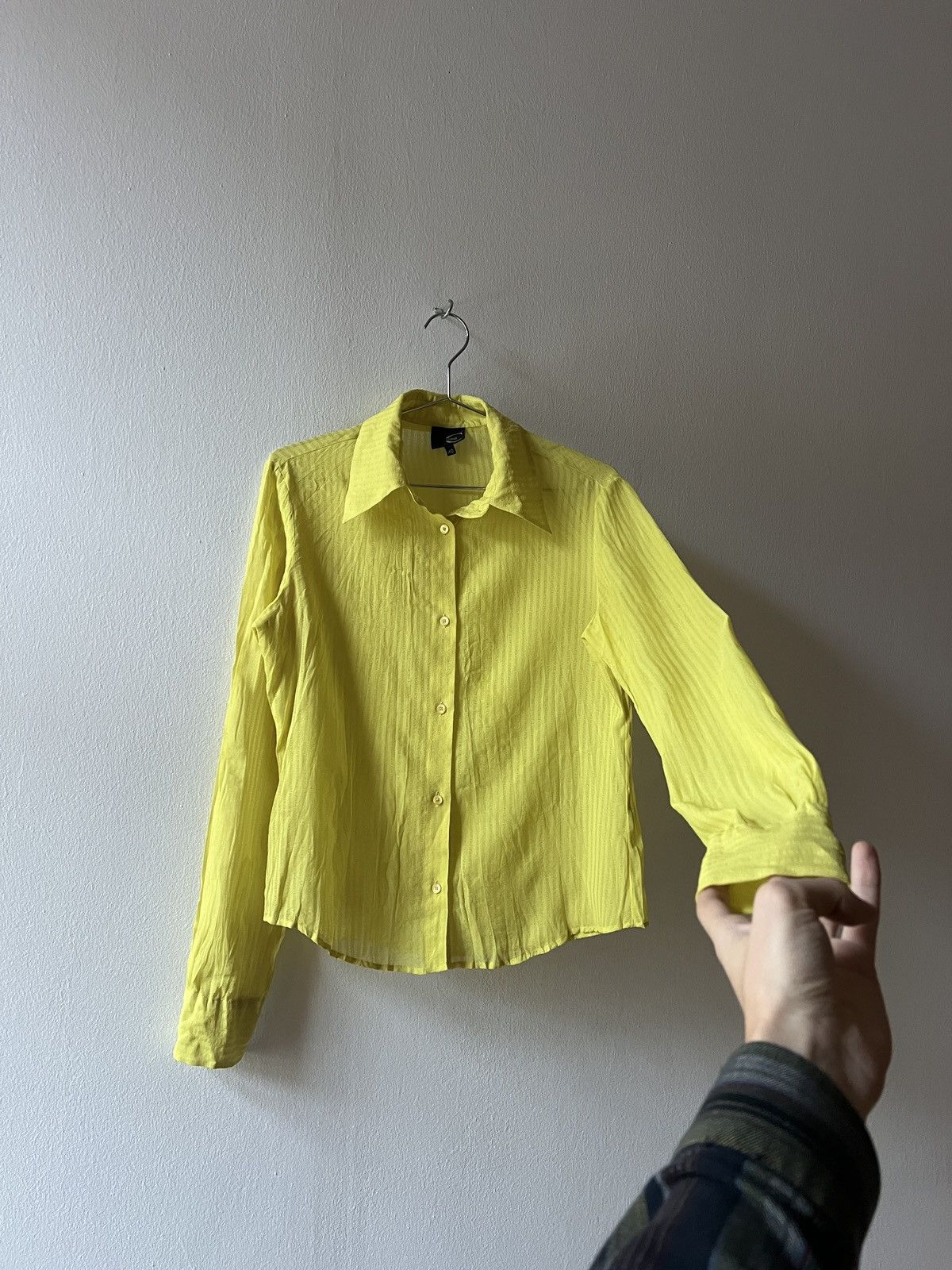 Vintage Just Cavalli Yellow Light Button Up Avantgarde Shirt