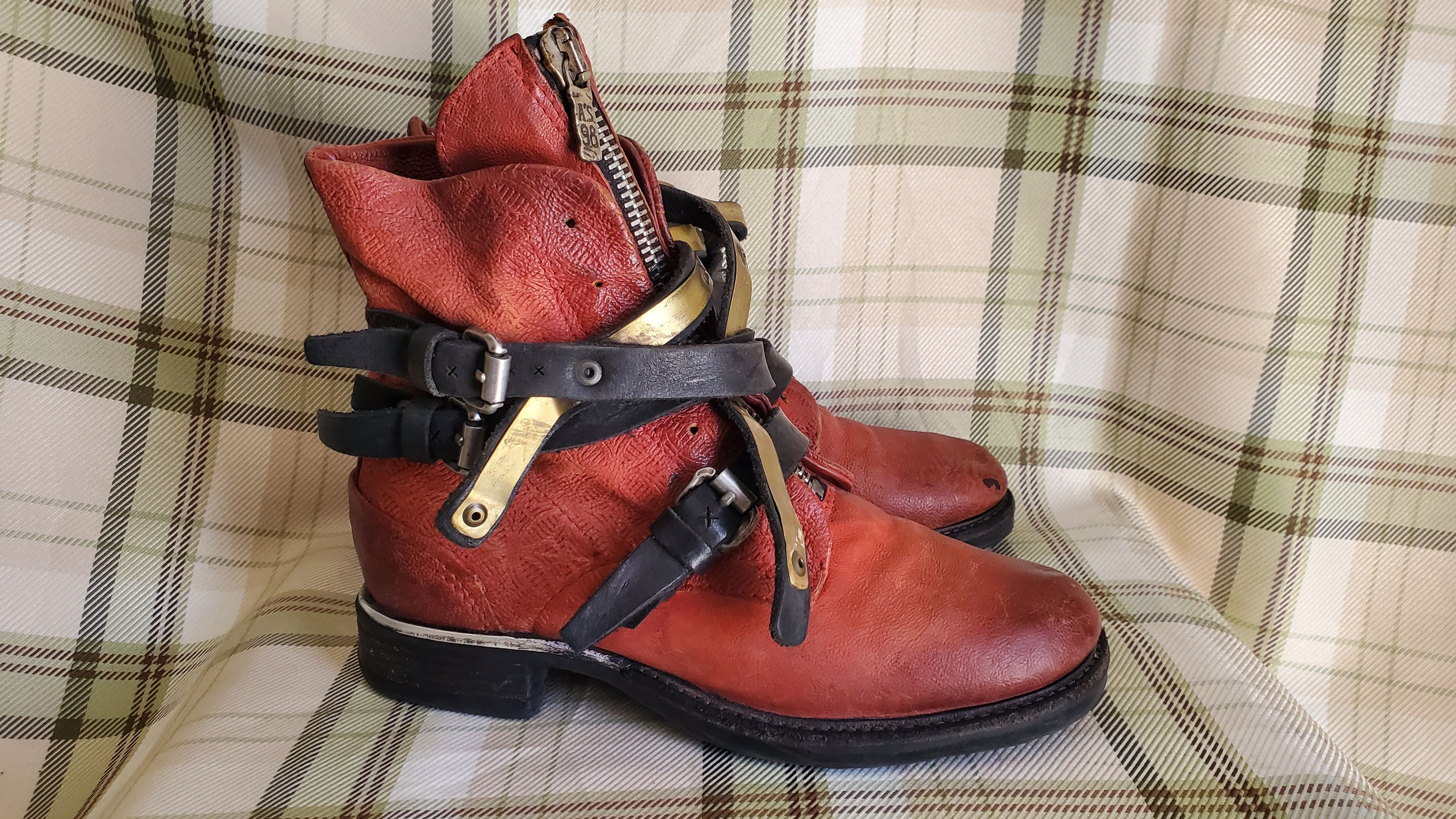 A.S.98 A.S 98 Red Ankle Pull On Boots Size US 6 / IT 36 - 3 Thumbnail