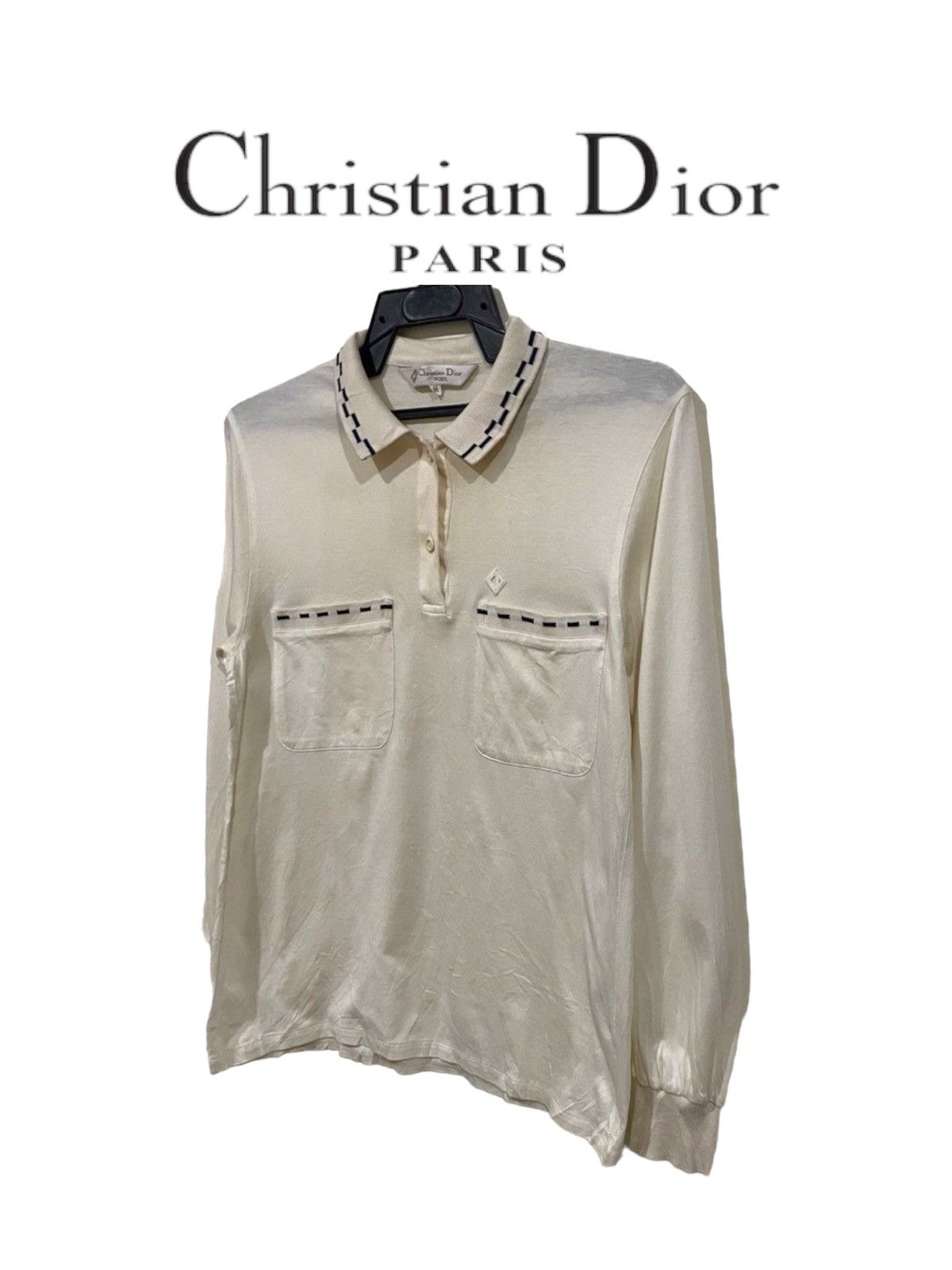 Christian Dior Monsieur Vintage 80s Christian Dior Sports Double Pocket Collar Polos Size US S / EU 44-46 / 1 - 2 Thumbnail