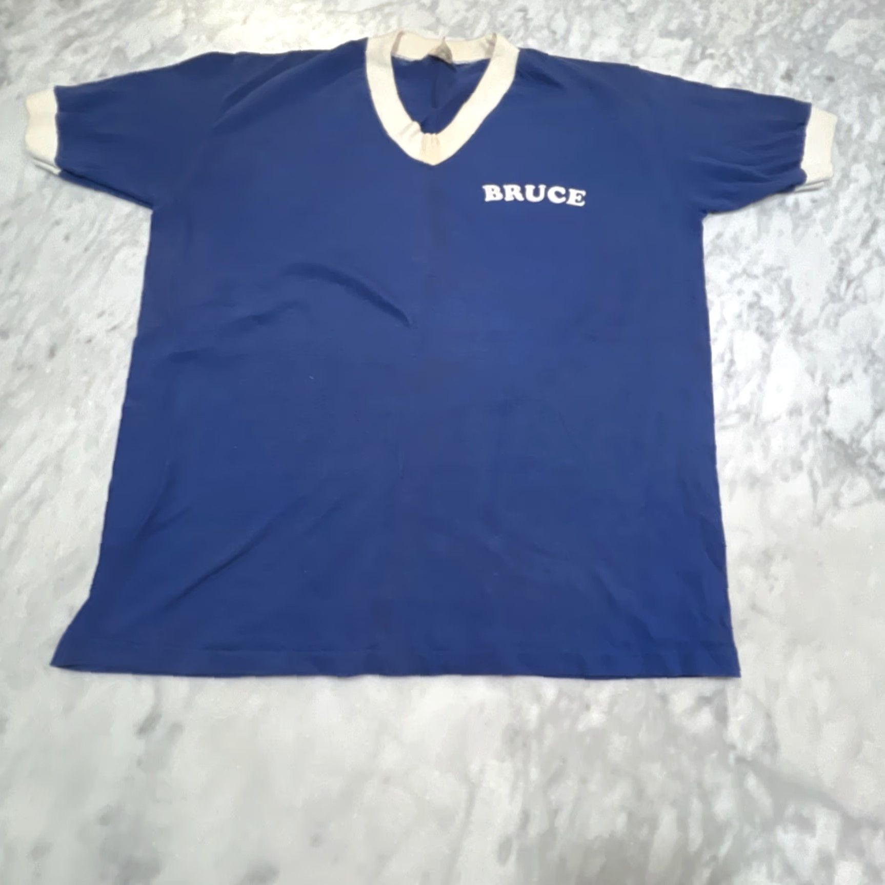 Vintage VINTAGE Pepperdine University “Bruce” Sports Ringer T Shirt XL Blue Men Size US XL / EU 56 / 4 - 5 Thumbnail