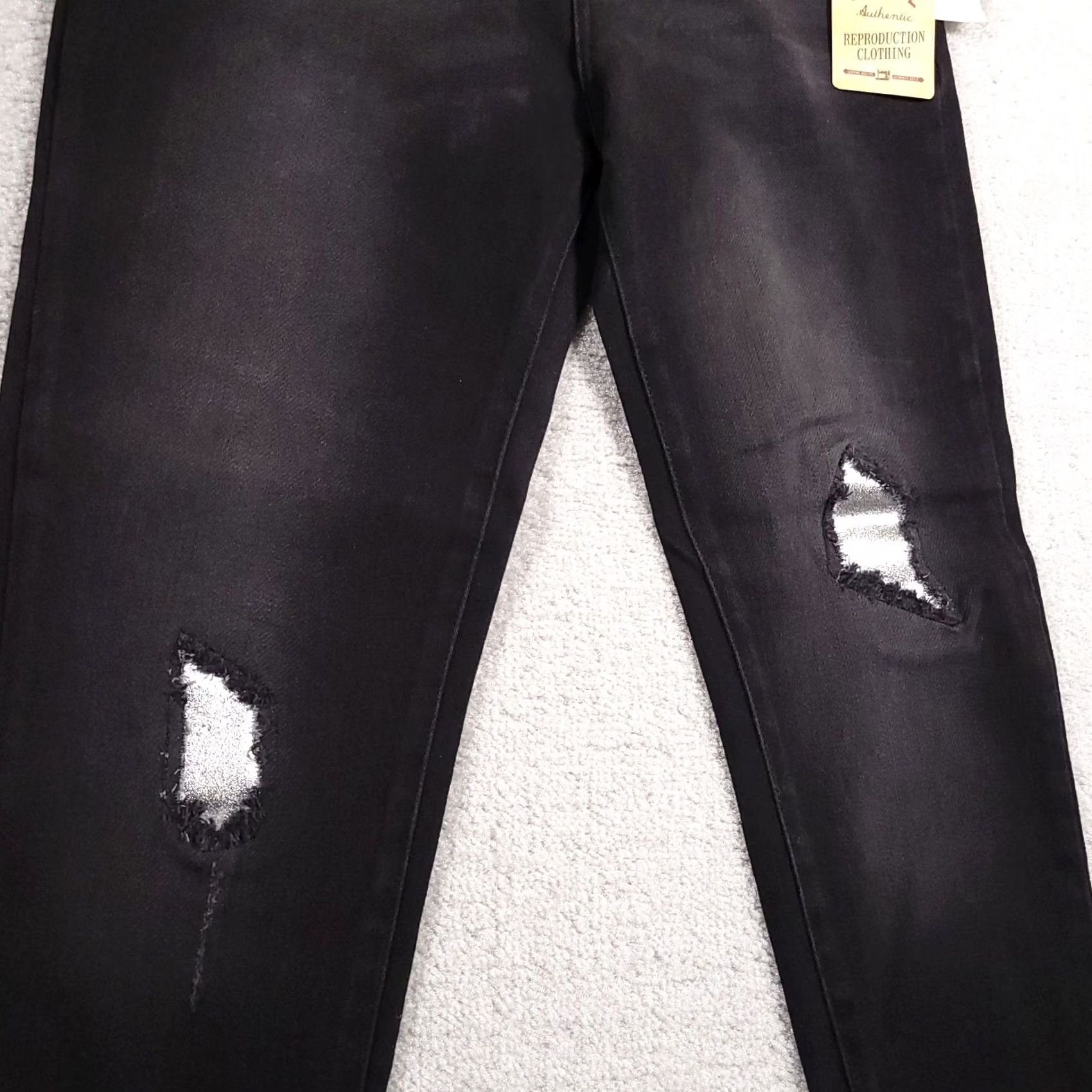 Vintage DG2 by Diane Gilman Jeans Women's 6P Black Western Vintage Skinny Distressed Jeans Size 28" / US 6 / IT 42 - 5 Thumbnail