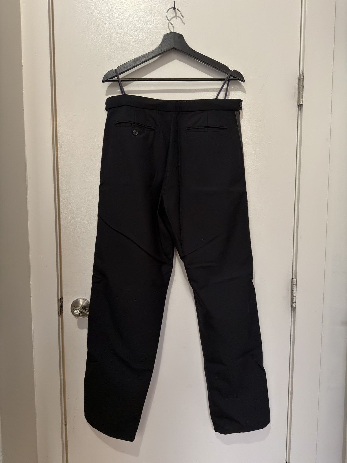 Helmut Lang '90s Gray Stripe Tuxedo Trousers Size US 30 / EU 46 - 4 Thumbnail