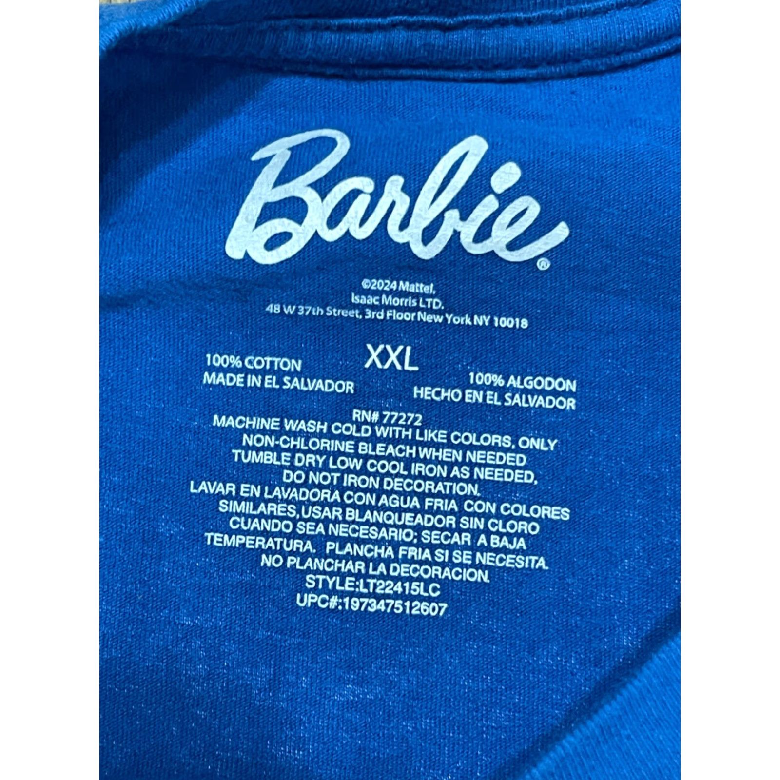 Vintage Barbie Shirt Women's Size XXL Blue Pink Vacay Mode Print Shirt Womens 2XL Barbie Vacay Mode Pink Blue Modern Casual Size XXL / US 16-18 / IT 52-54 - 7 Thumbnail