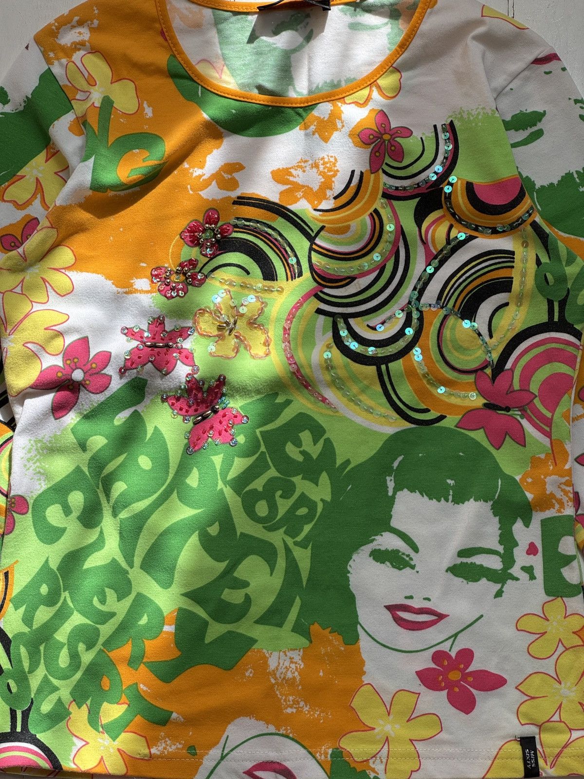 Miss Sixty VINTAGE MISS SIXTY 2000s PRINTED LONG SLEEVE Size S / US 4 / IT 40 - 5 Thumbnail