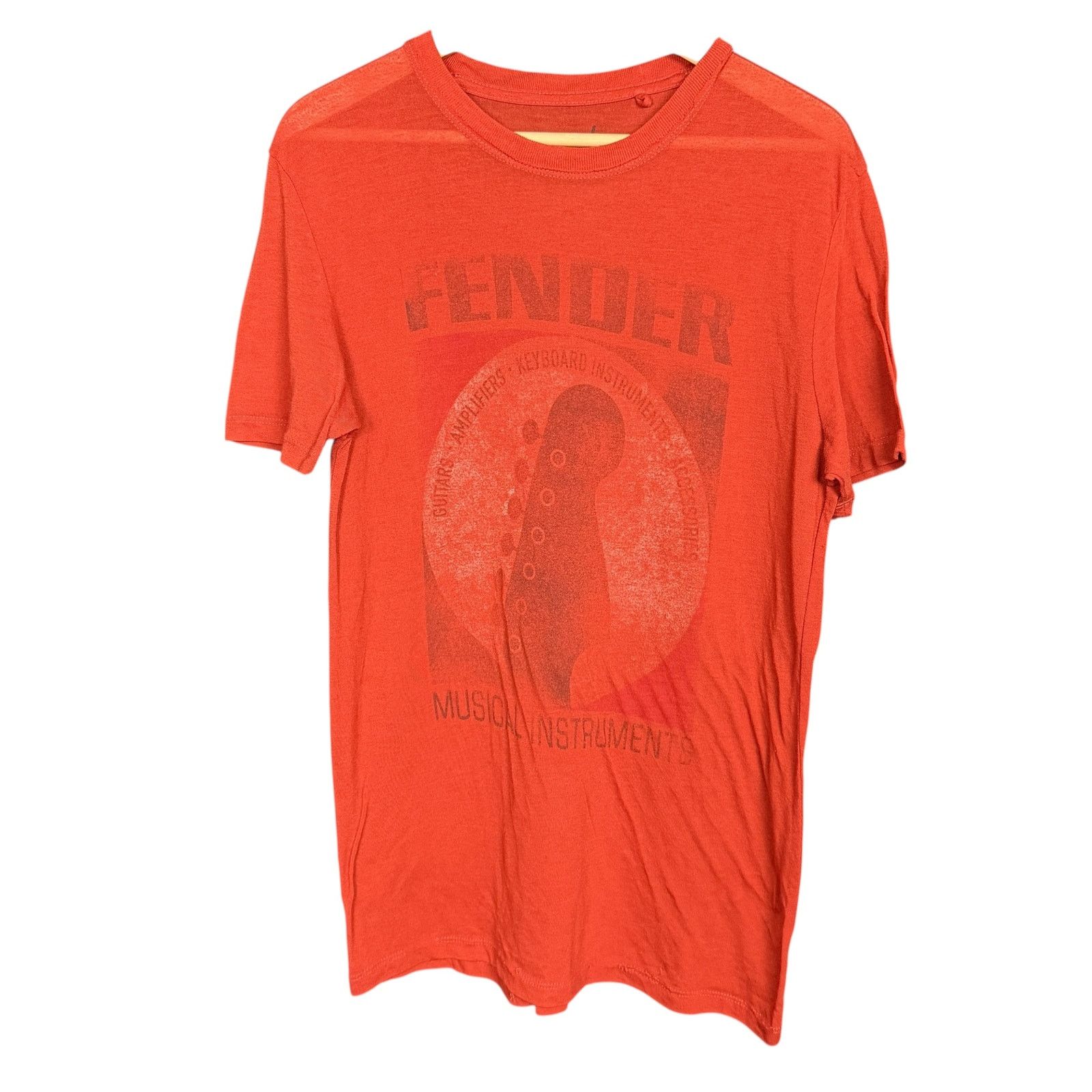 Lucky Brand Lucky Brand x Fender Orange Retro Vintage Guitar T-Shirt S Size US S / EU 44-46 / 1 - 2 Thumbnail