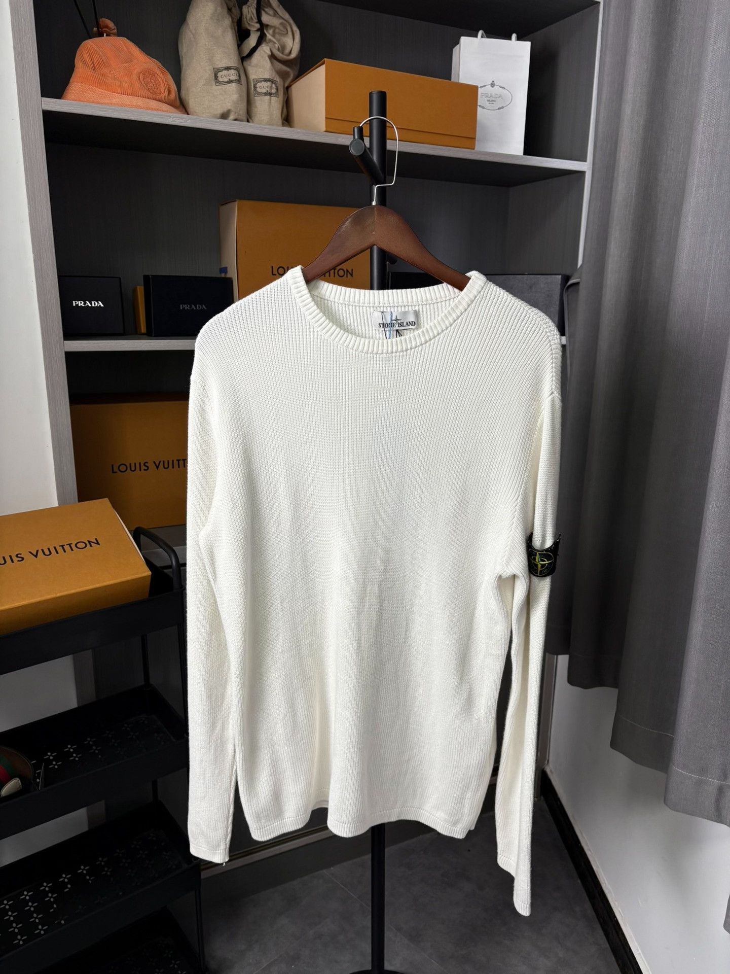 Stone Island Stone Island White Sweater L Men Size US L / EU 52-54 / 3 - 1 Thumbnail