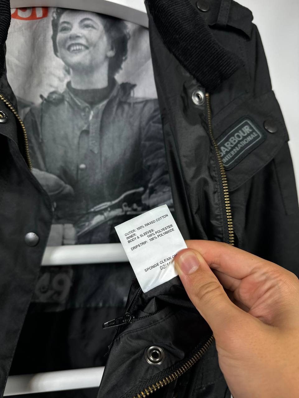 Barbour 🇬🇧Barbour International Women’s Wax Jacket Blue Size:USA 10 Size L / US 10 / IT 46 - 9 Thumbnail